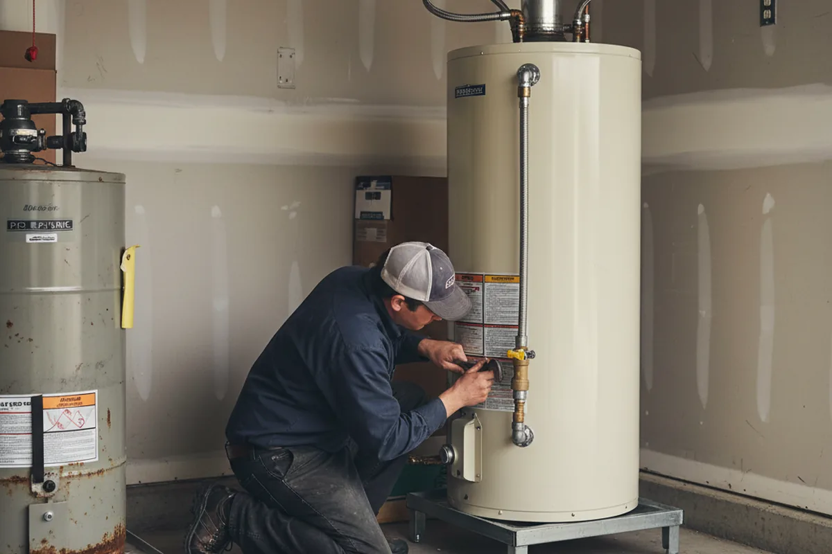 Water heater and shutoff valve replacement in Hadley