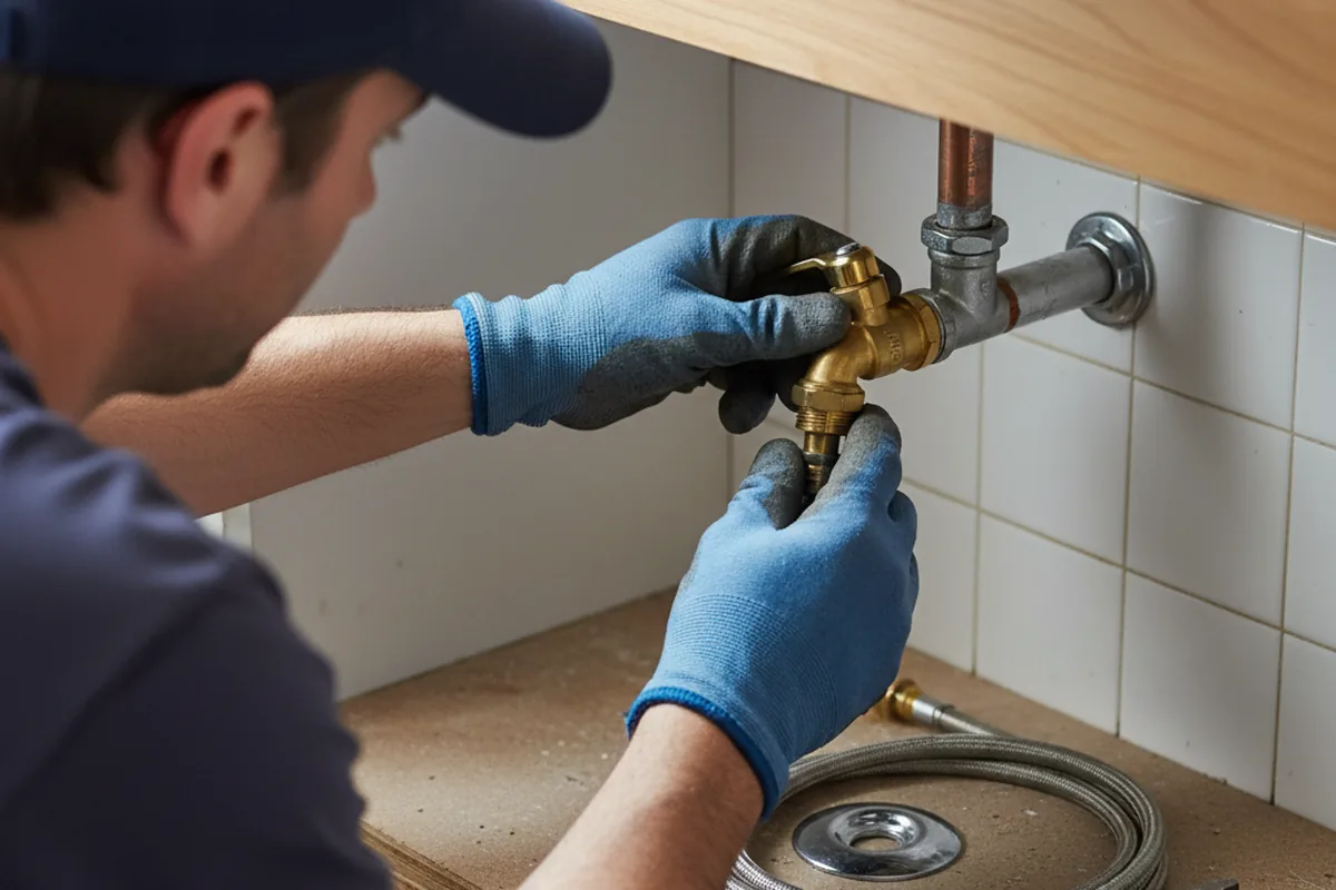 Shutoff valve and fitting work during Repiping in Hadley
